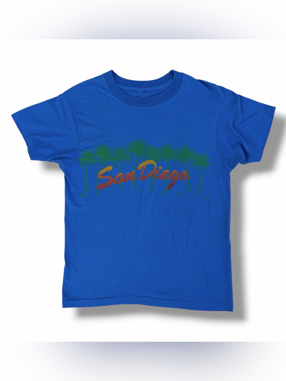 Vintage 80s San Diego California T-Shirt Blue Size Medium USA